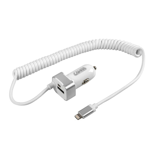 38927 - Caricabatteria Lightning con 1 porta Usb - Fast Charge - 2400 mA - 12/24V