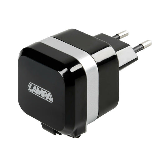 38947 - Caricabatteria da rete Micro Usb con 1 porta Usb - Fast Charge - 2400 mA - 100/230V