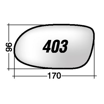 Vetro SPECCHIO RETROVISORE Sinistro SX MERCEDES CLK (A209) 2003-2010