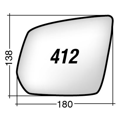Vetro SPECCHIO RETROVISORE Destro DX MERCEDES CLASSE GL (X164) 2009-2011