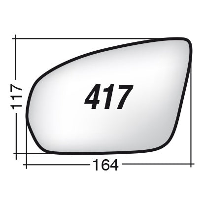 Vetro SPECCHIO RETROVISORE Sinistro SX MERCEDES CLASSE C A205 S205 2013-