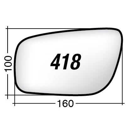 Vetro SPECCHIO RETROVISORE Destro DX MERCEDES CLASSE E (W211) 2006-2009