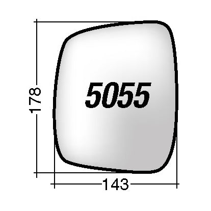 Vetro SPECCHIO RETROVISORE Sinistro SX FIAT QUBO 2008-