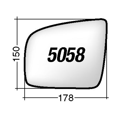 Vetro SPECCHIO RETROVISORE Sinistro SX MERCEDES VITO (W639) 2010-
