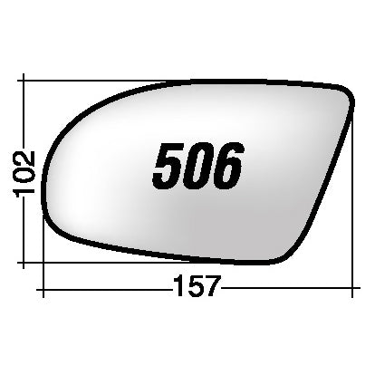 Vetro SPECCHIO RETROVISORE Destro DX OPEL TIGRA 1994-2000