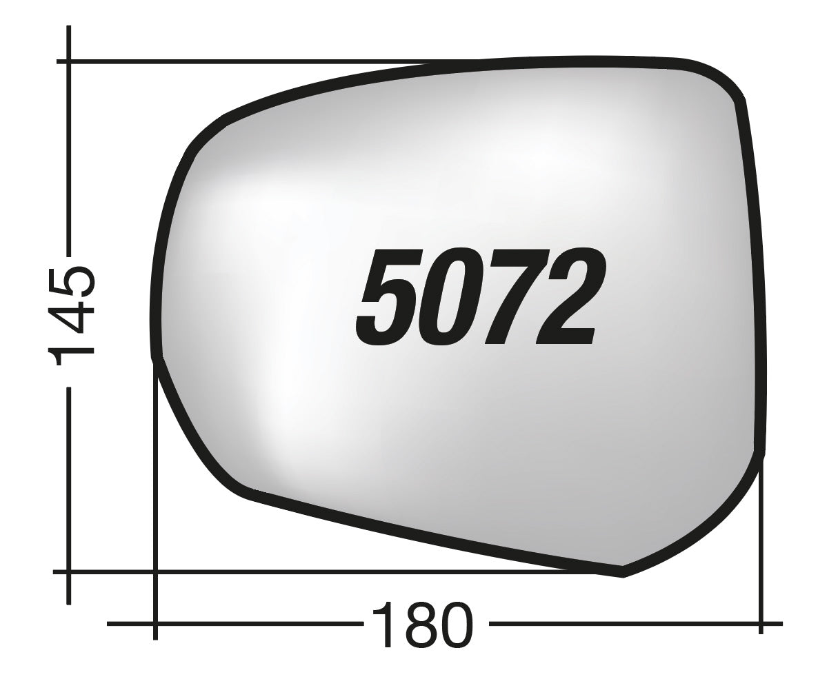 Vetro SPECCHIO RETROVISORE Destro DX FORD TOURNEO CONNECT 2019-