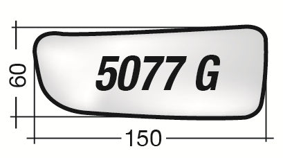 Vetro SPECCHIO RETROVISORE 5077 DG Destro DX Grandangolo FORD TRANSIT CUSTOM 2023-