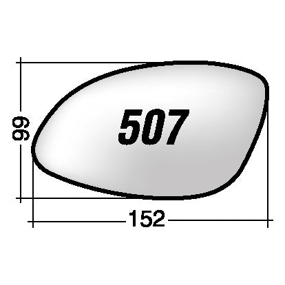 Vetro SPECCHIO RETROVISORE Sinistro SX OPEL VECTRA (B) 1996-2003