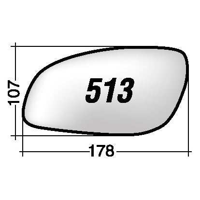 Vetro SPECCHIO RETROVISORE Sinistro SX OPEL VECTRA (C) 2002-2009