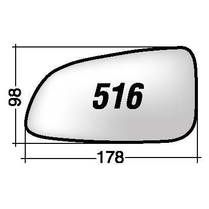 Vetro SPECCHIO RETROVISORE Sinistro SX OPEL ASTRA GTC 2005-2009