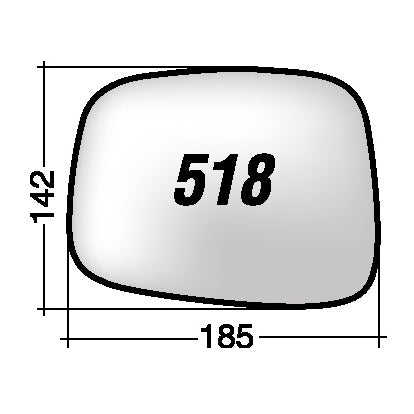 Vetro SPECCHIO RETROVISORE Sinistro SX OPEL FRONTERA (B) 1998-2004