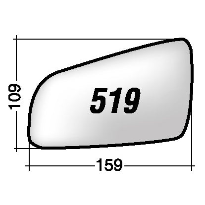 Vetro SPECCHIO RETROVISORE Destro DX OPEL ZAFIRA (B) 2005-2008