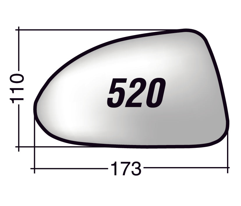 Vetro SPECCHIO RETROVISORE Destro DX OPEL CORSA E 2014-