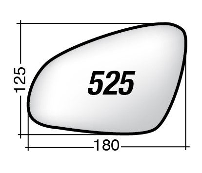 Vetro SPECCHIO RETROVISORE Destro DX OPEL ASTRA (J) 2009-2015