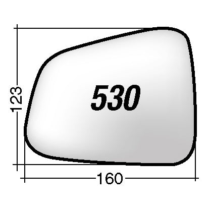 Vetro SPECCHIO RETROVISORE Destro DX OPEL MOKKA 2012-