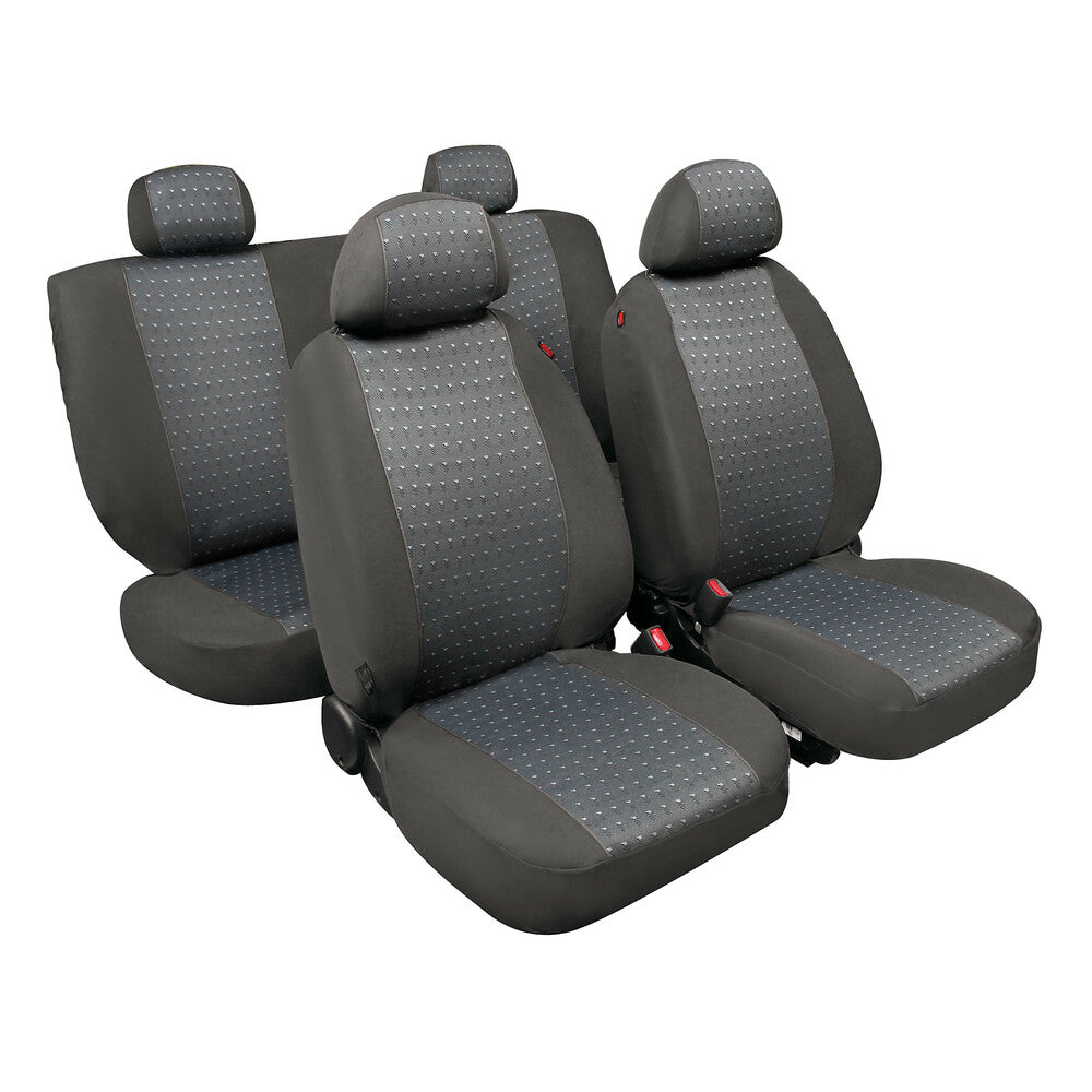 54859 - Rex Basic-Fit, set fodere coordinate in jacquard, universali - Antracite