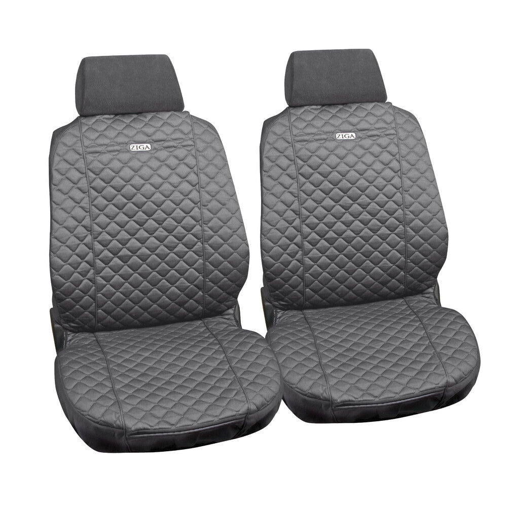 54867 - Ziga, coppia coprisedili anteriori in cotone, universali - Grigio