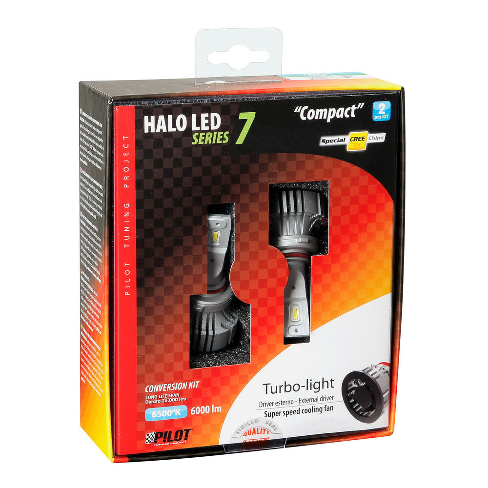 57780 - 9-32V Halo Led Serie 7 Compact - (H10-HB3 9005) - 36W - P20d - 2 pz  - Scatola