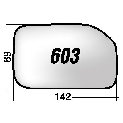 Vetro SPECCHIO RETROVISORE Destro DX PEUGEOT 106 -