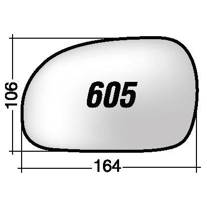 Vetro SPECCHIO RETROVISORE Sinistro SX PEUGEOT 406 1995-2005