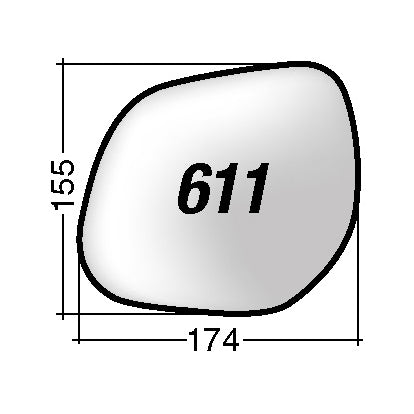 Vetro SPECCHIO RETROVISORE Sinistro SX PEUGEOT 4007 2007-