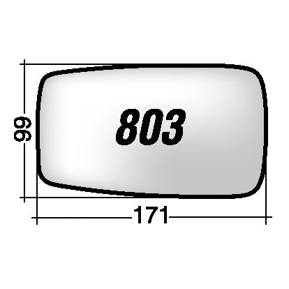 Vetro SPECCHIO RETROVISORE 803 SD Sinistro SX SEAT TOLEDO FINO 1998