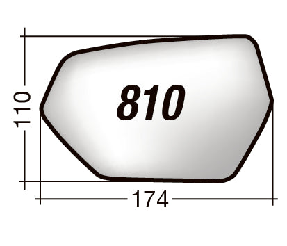Vetro SPECCHIO RETROVISORE 810 D Destro DX SEAT LEON 2020-