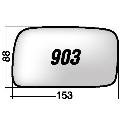Vetro SPECCHIO RETROVISORE 903 D Destro DX VOLKSWAGEN GOLF 1987-1991