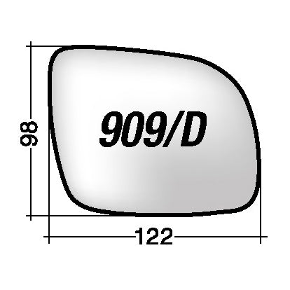 Vetro SPECCHIO RETROVISORE Destro DX SKODA FABIA 1999-2006