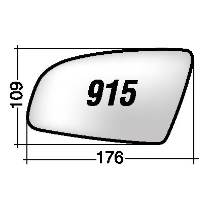 Vetro SPECCHIO RETROVISORE Destro DX AUDI A3 2003-2008