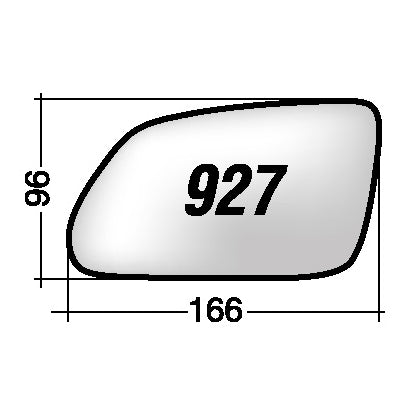 Vetro SPECCHIO RETROVISORE Sinistro SX VOLKSWAGEN POLO 2004-2009