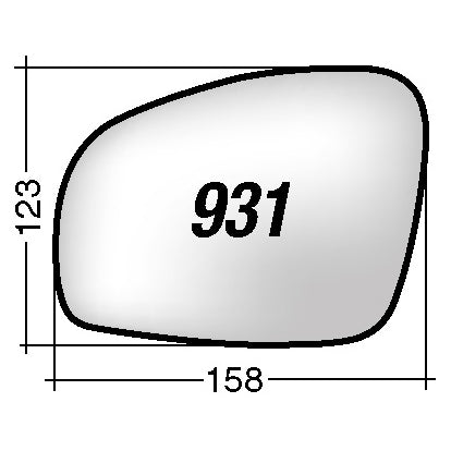 Vetro SPECCHIO RETROVISORE Sinistro SX SKODA FABIA 2007-2014