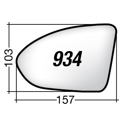 Vetro SPECCHIO RETROVISORE Sinistro SX VOLKSWAGEN GOLF VARIANT 2013-