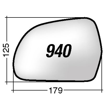 Vetro SPECCHIO RETROVISORE Sinistro SX SKODA OCTAVIA 2009-2013