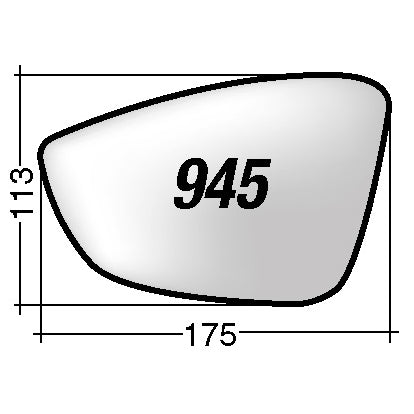 Vetro SPECCHIO RETROVISORE Sinistro SX VOLKSWAGEN JETTA IV 2011-