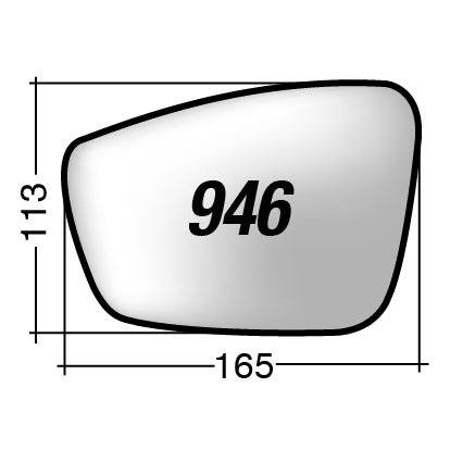 Vetro SPECCHIO RETROVISORE Sinistro SX VOLKSWAGEN UP ! 2011-2015