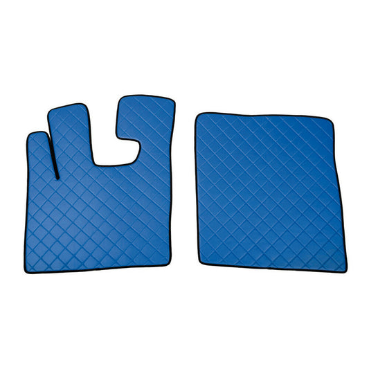 96098 - Coppia tappeti in Skeentex - Blu - compatibile per Daf XF 105 (02/04>12/14) automatico, manuale, con Webasto, senza Webasto