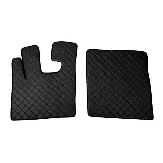 96099 - Coppia tappeti in Skeentex - Nero - compatibile per Daf XF 105 (02/04>12/14) automatico, manuale, con Webasto, senza Webasto
