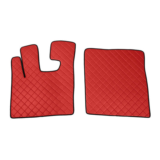 96100 - Coppia tappeti in Skeentex - Rosso - compatibile per Daf XF 105 (02/04>12/14) automatico, manuale, con Webasto, senza Webasto