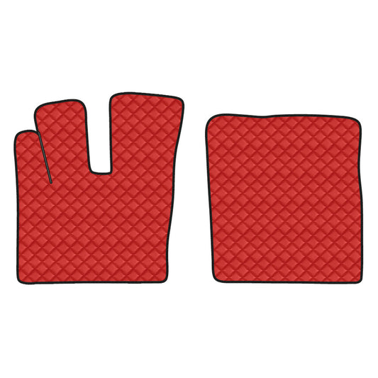 96112 - Coppia tappeti in Skeentex - Rosso - compatibile per Daf XF 106 (07/17>05/21) automatico, manuale, con Webasto, senza Webasto - Daf XF 106 (10/12>06/17) automatico, manuale, con Webasto, senza Webasto
