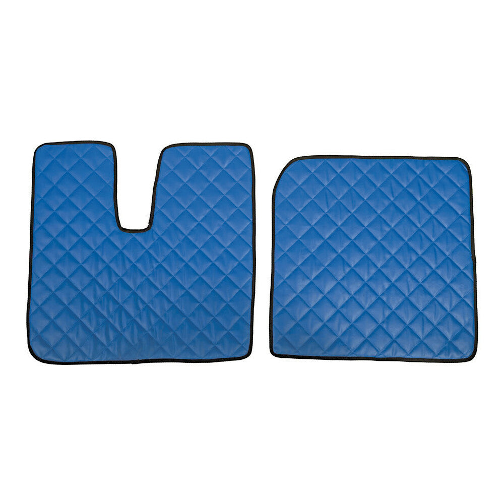 96128 - Coppia tappeti in Skeentex - Blu - compatibile per Man TGX (09/07>12/16) automatico, manuale, 1 cassetto, 2 cassetti