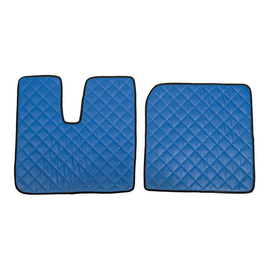 96128 - Coppia tappeti in Skeentex - Blu - compatibile per Man TGX (09/07>12/16) automatico, manuale, 1 cassetto, 2 cassetti
