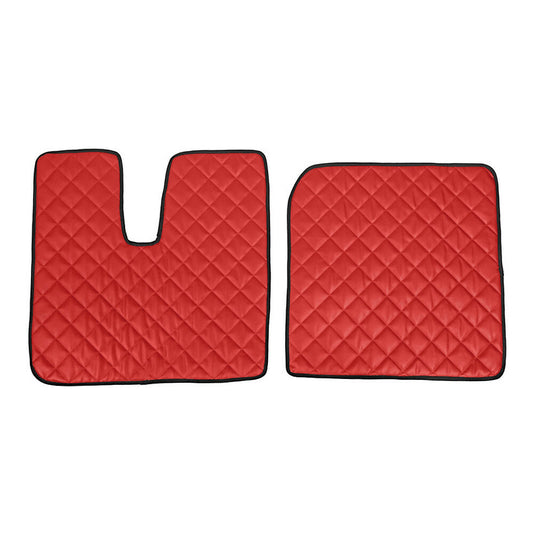 96130 - Coppia tappeti in Skeentex - Rosso - compatibile per Man TGX (09/07>12/16) automatico, manuale, 1 cassetto, 2 cassetti
