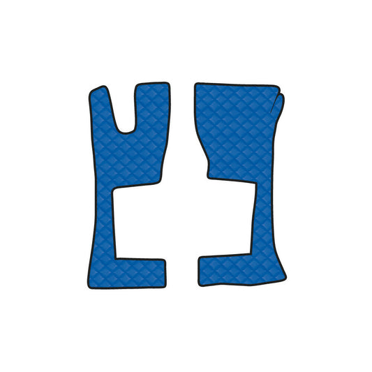 96140 - Coppia tappeti in Skeentex - Blu - compatibile per Mercedes Actros MP4 (09/11>09/19) cabina stretta, tunnel - Mercedes Actros MP5 (10/19>) cabina stretta, tunnel - Mercedes Actros MP5 L (11/21>) cabina stretta, tunnel