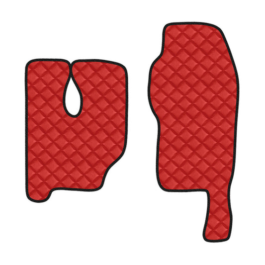 96148 - Coppia tappeti in Skeentex - Rosso - compatibile per Mercedes Actros MP3 (06/08>12/13) tunnel alto