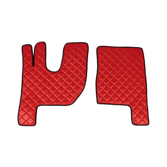 96160 - Coppia tappeti in Skeentex - Rosso - compatibile per Renault T (06/13>) cabina Night and Sleeper - Renault T High (06/13>) cabina Night and Sleeper