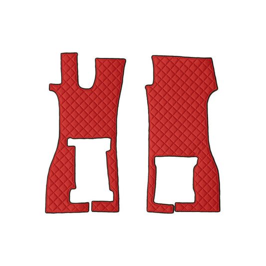96214 - Coppia tappeti in Skeentex - Rosso - compatibile per Scania R Serie 7 - New Generation (11/16>) sedile pass. pieghevole