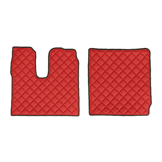 96226 - Coppia tappeti in Skeentex - Rosso - compatibile per Man TGX (07/20>)  - Man TGX (01/17>06/20) automatico, manuale, 1 cassetto, 2 cassetti