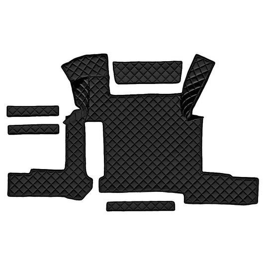 96253 - Tappeto centrale in Skeentex - Nero - compatibile per Man TGX (01/17>06/20) manuale, 2 cassetti