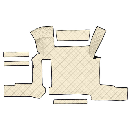 96255 - Tappeto centrale in Skeentex - Panna - compatibile per Man TGX (01/17>06/20) manuale, 2 cassetti